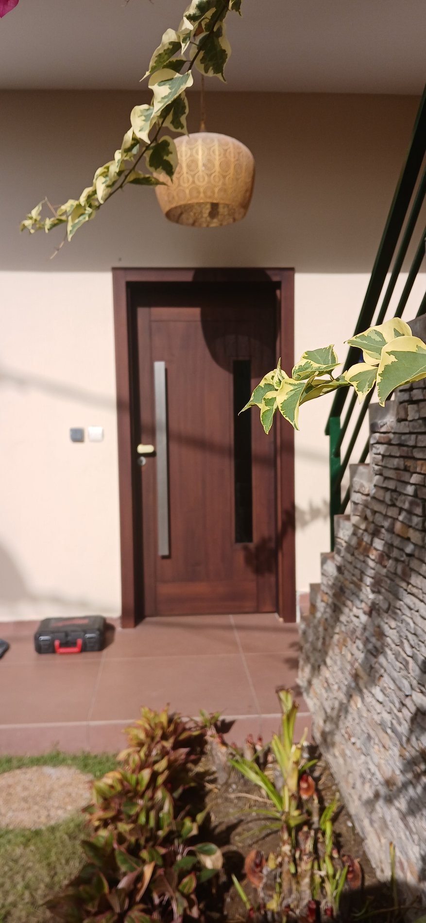 Porte d'entrée en bois